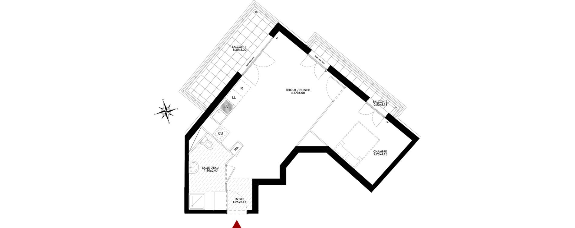 Appartement T2 de 46,62 m2 &agrave; Bobigny Centre