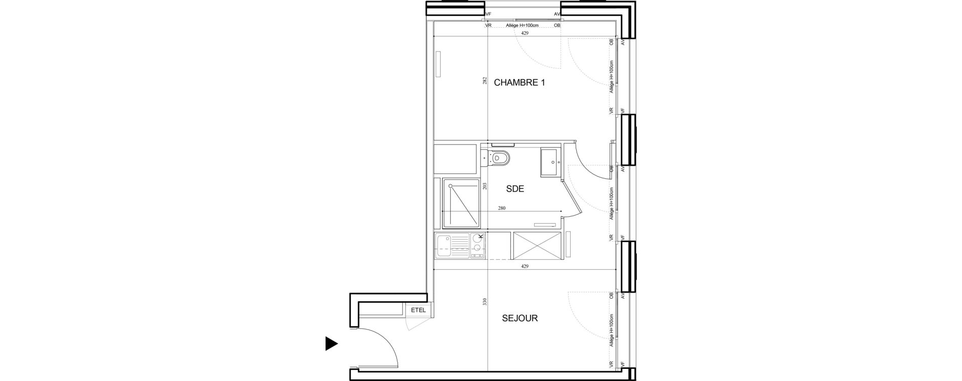 Appartement T2 de 35,94 m2 &agrave; Bobigny Centre