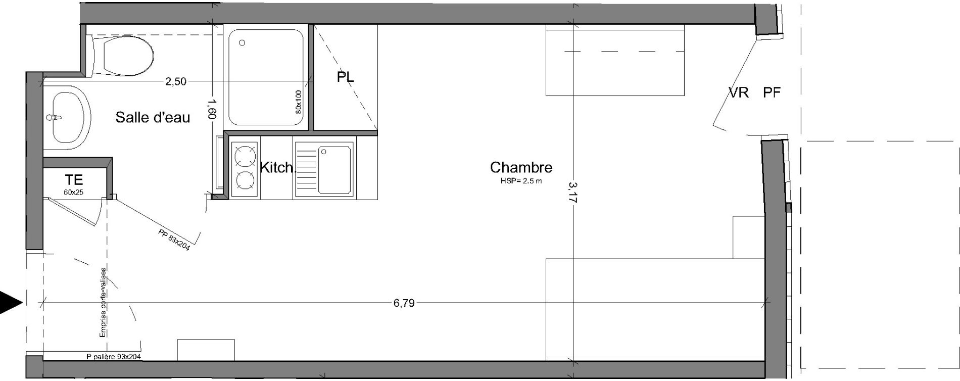 Appartement T1 de 20,80 m2 &agrave; Bobigny Centre