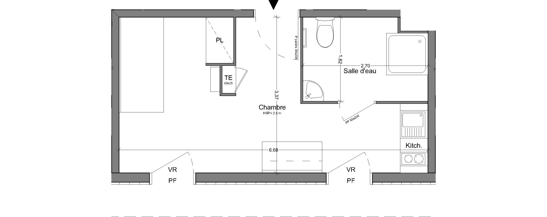 Appartement T1 de 21,60 m2 &agrave; Bobigny Centre