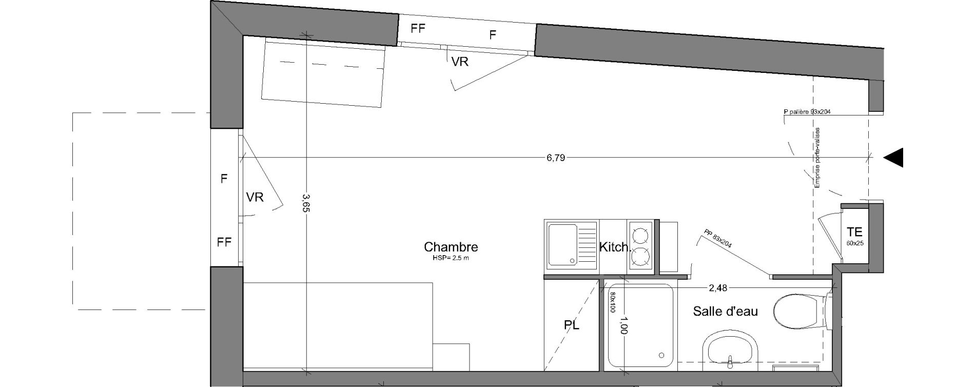 Appartement T1 de 22,20 m2 &agrave; Bobigny Centre
