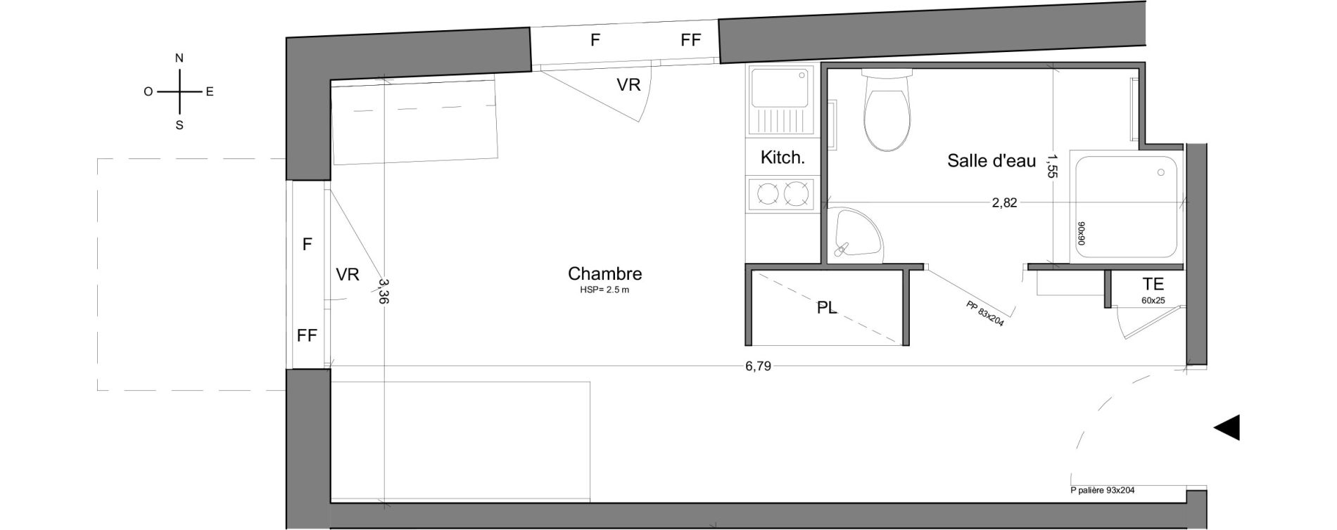 Appartement T1 de 22,70 m2 &agrave; Bobigny Centre