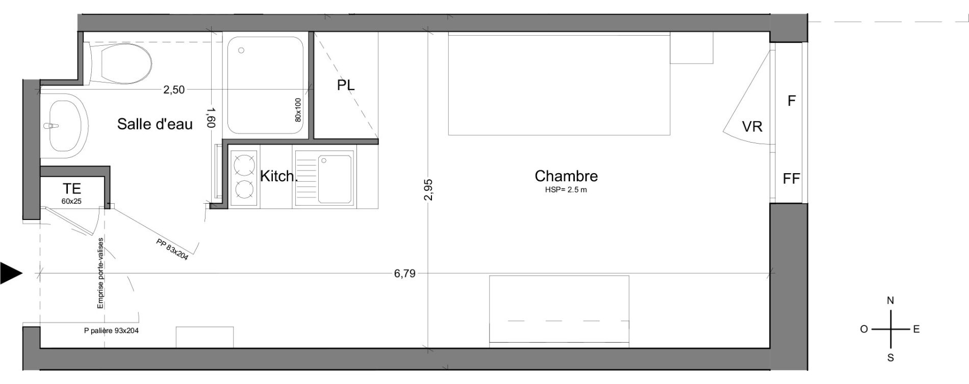 Appartement T1 de 19,40 m2 &agrave; Bobigny Centre