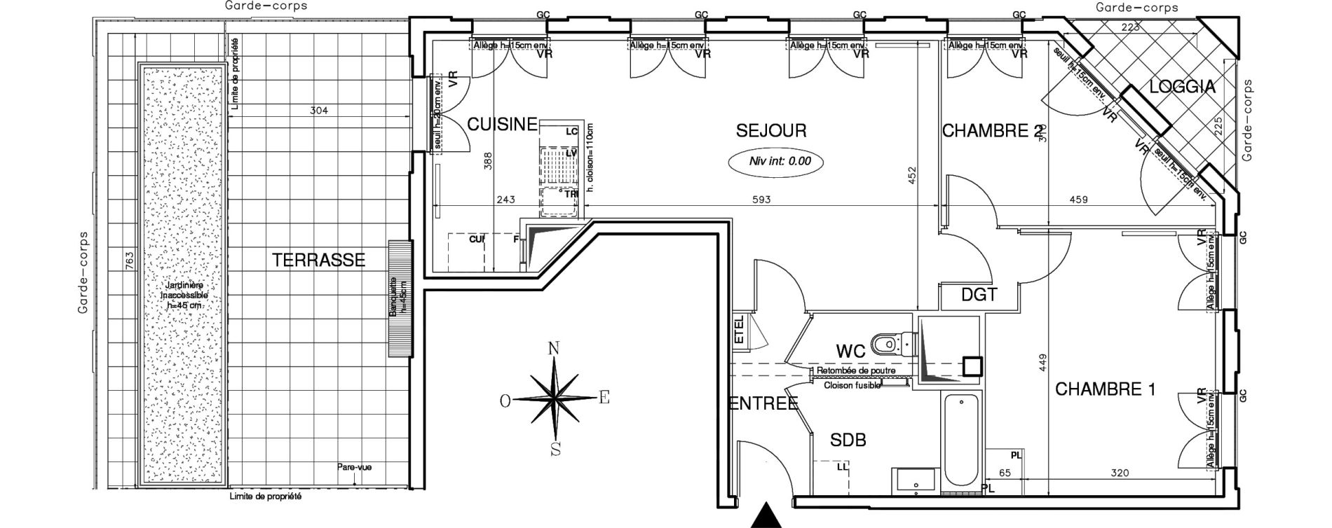 Appartement T3 de 71,24 m2 &agrave; Bobigny Centre