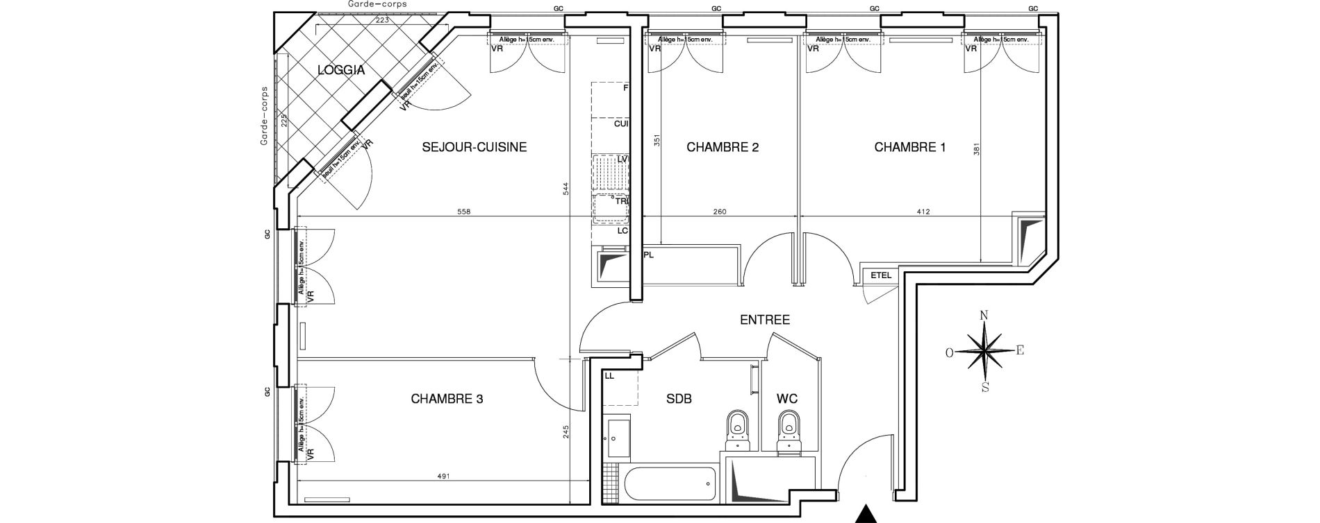 Appartement T4 de 79,58 m2 &agrave; Bobigny Centre