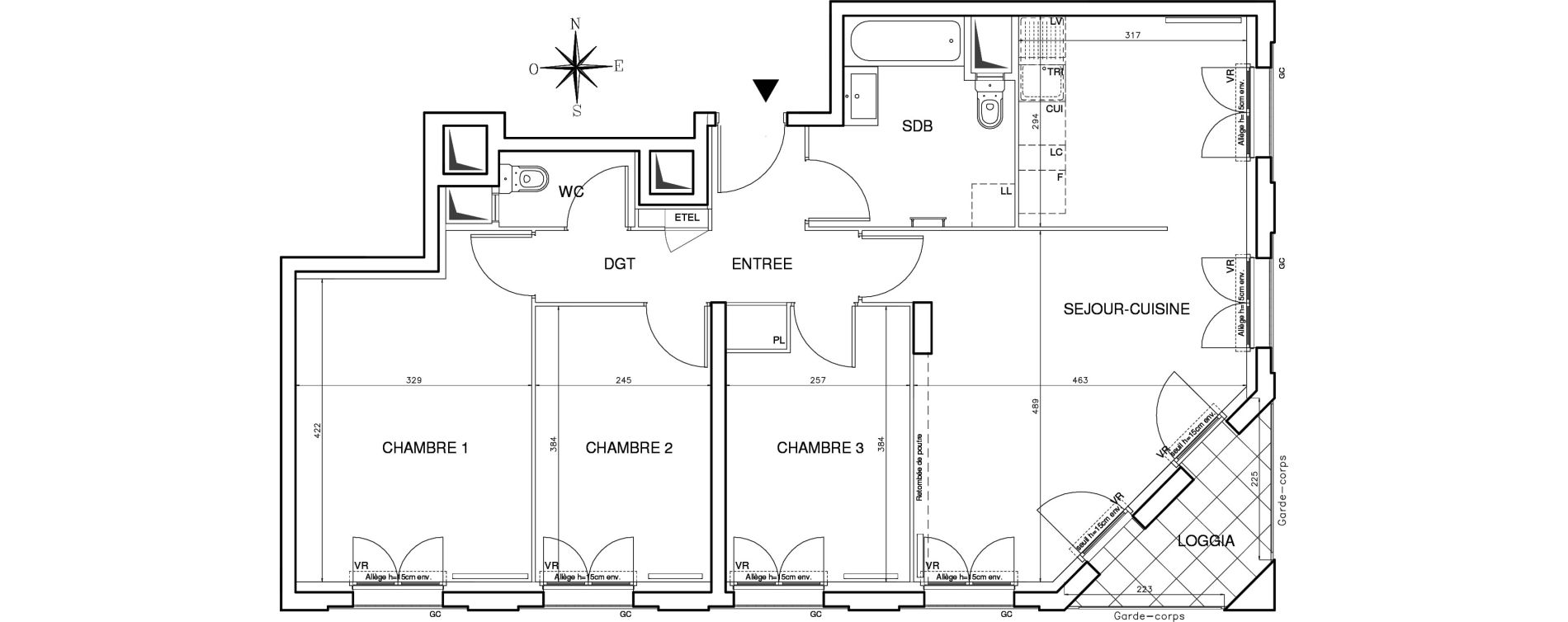 Appartement T4 de 78,29 m2 &agrave; Bobigny Centre