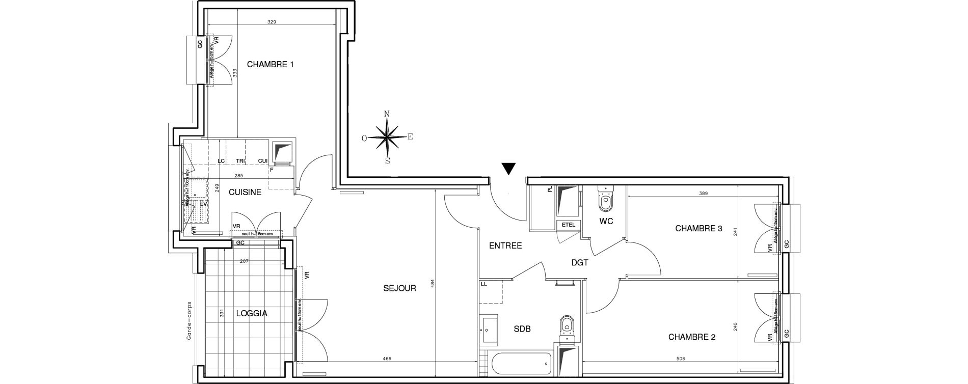 Appartement T4 de 76,89 m2 &agrave; Bobigny Centre