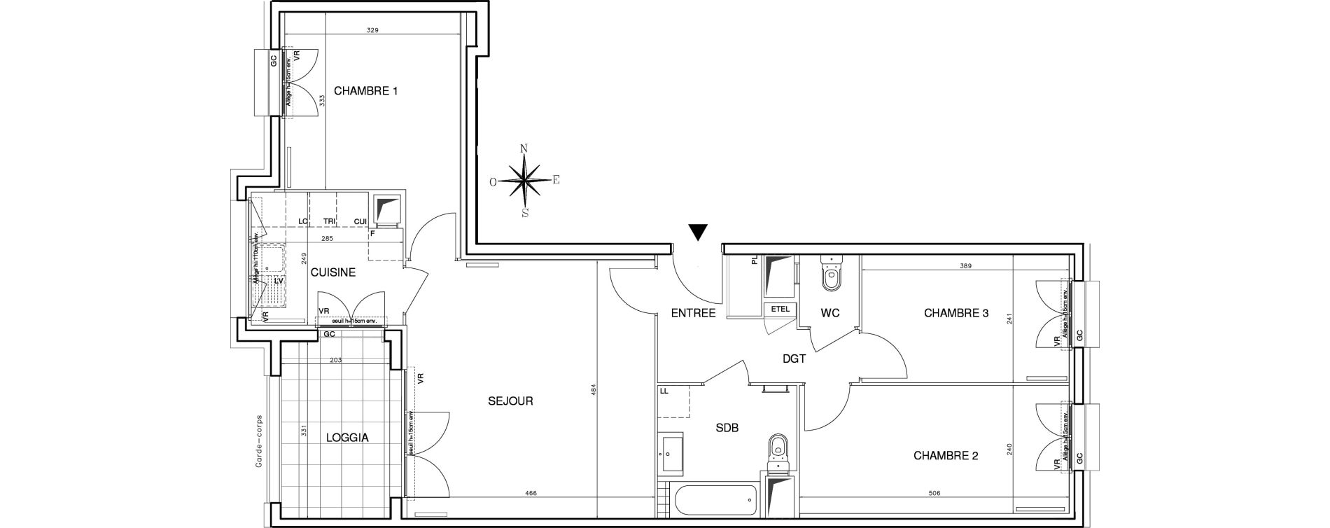 Appartement T4 de 77,08 m2 &agrave; Bobigny Centre