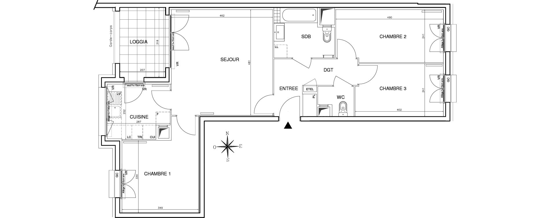 Appartement T4 de 77,71 m2 &agrave; Bobigny Centre