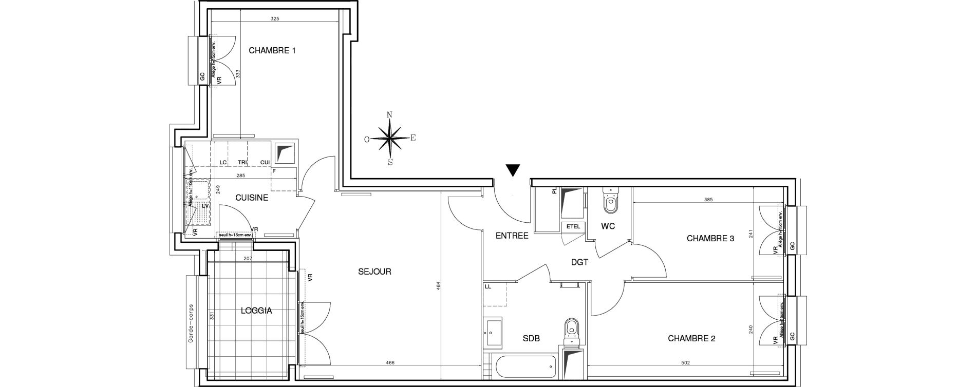 Appartement T4 de 76,73 m2 &agrave; Bobigny Centre