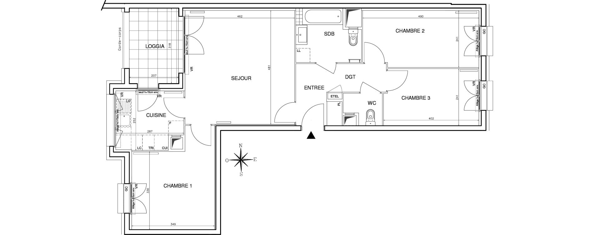 Appartement T4 de 77,73 m2 &agrave; Bobigny Centre