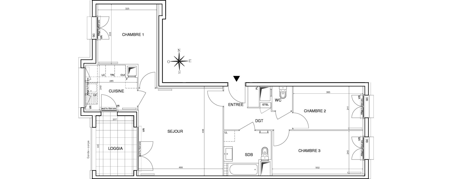 Appartement T4 de 76,74 m2 &agrave; Bobigny Centre