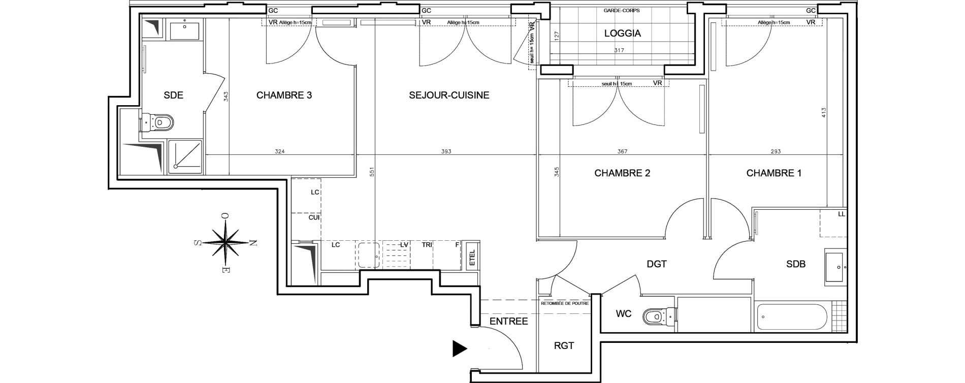 Appartement T4 de 81,41 m2 &agrave; Bobigny Centre