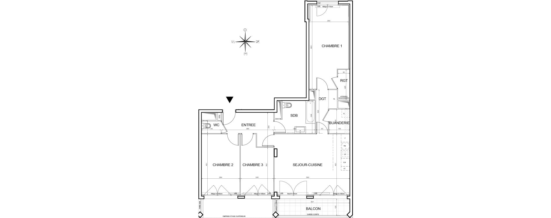 Appartement T4 de 88,42 m2 &agrave; Bobigny Centre