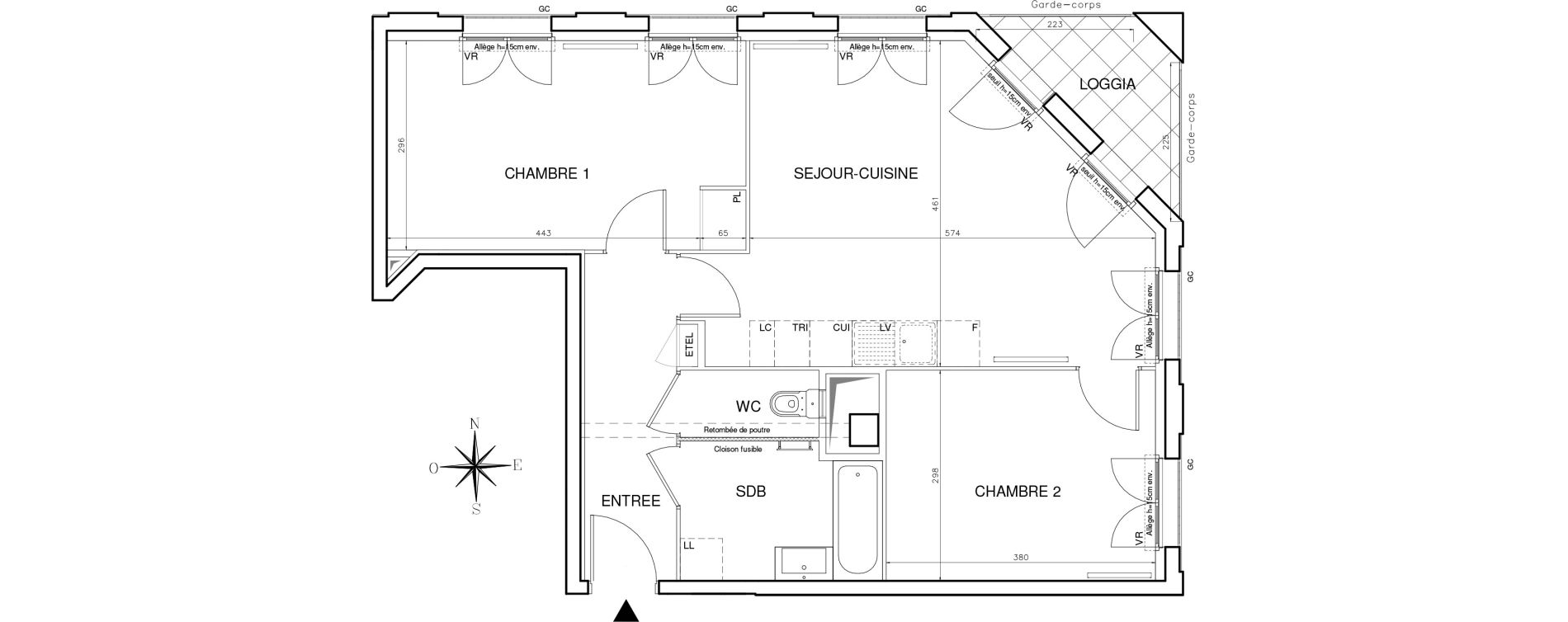 Appartement T3 de 63,73 m2 &agrave; Bobigny Centre