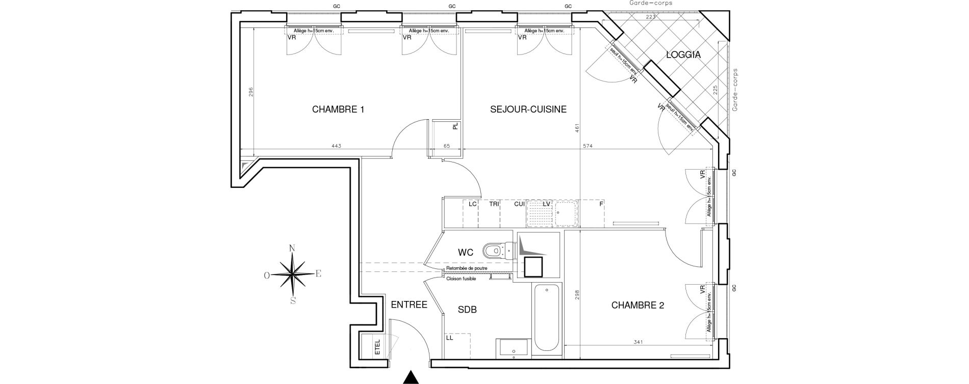 Appartement T3 de 62,96 m2 &agrave; Bobigny Centre