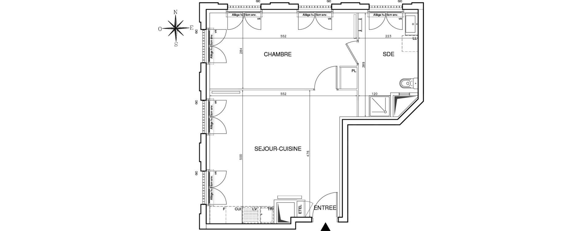 Appartement T2 de 47,03 m2 &agrave; Bobigny Centre