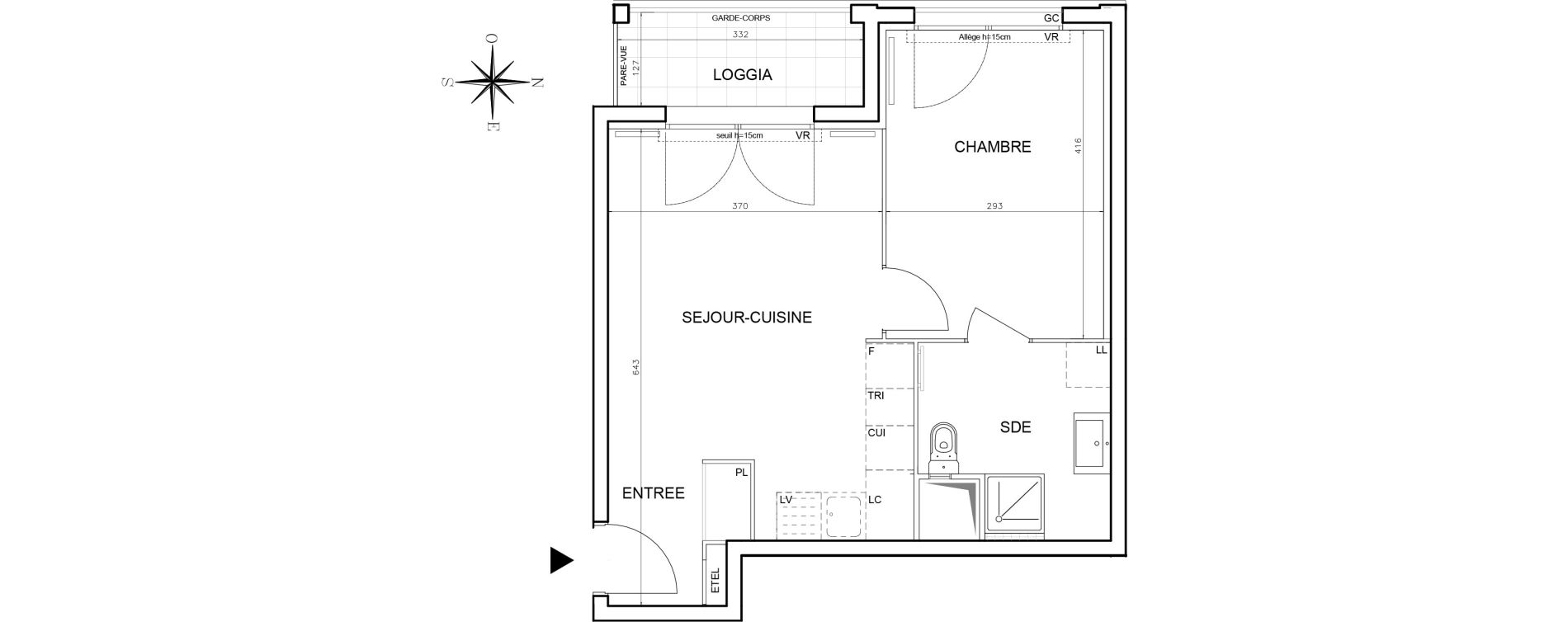 Appartement T2 de 41,01 m2 &agrave; Bobigny Centre