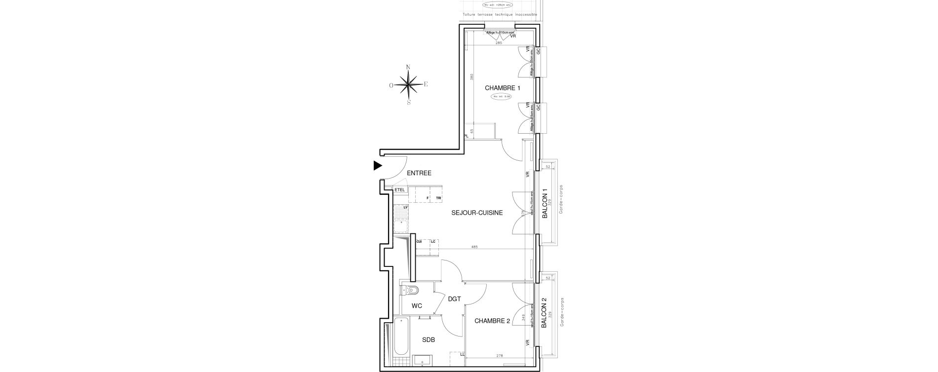 Appartement T3 de 61,89 m2 &agrave; Bobigny Centre