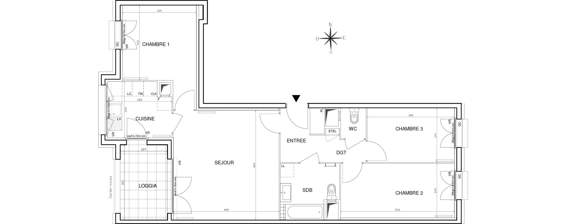 Appartement T4 de 76,72 m2 &agrave; Bobigny Centre
