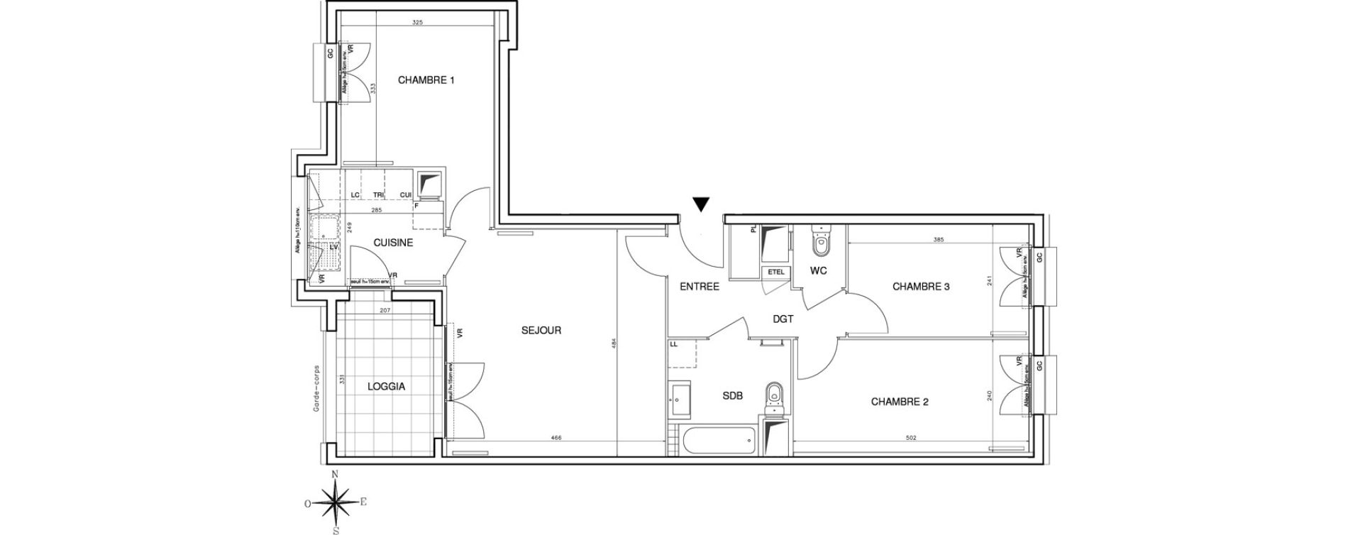 Appartement T4 de 76,74 m2 &agrave; Bobigny Centre