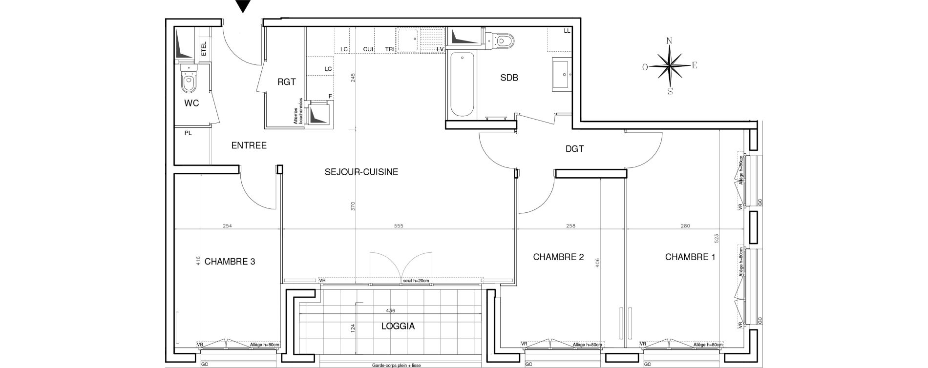 Appartement T4 de 82,18 m2 &agrave; Bobigny Centre
