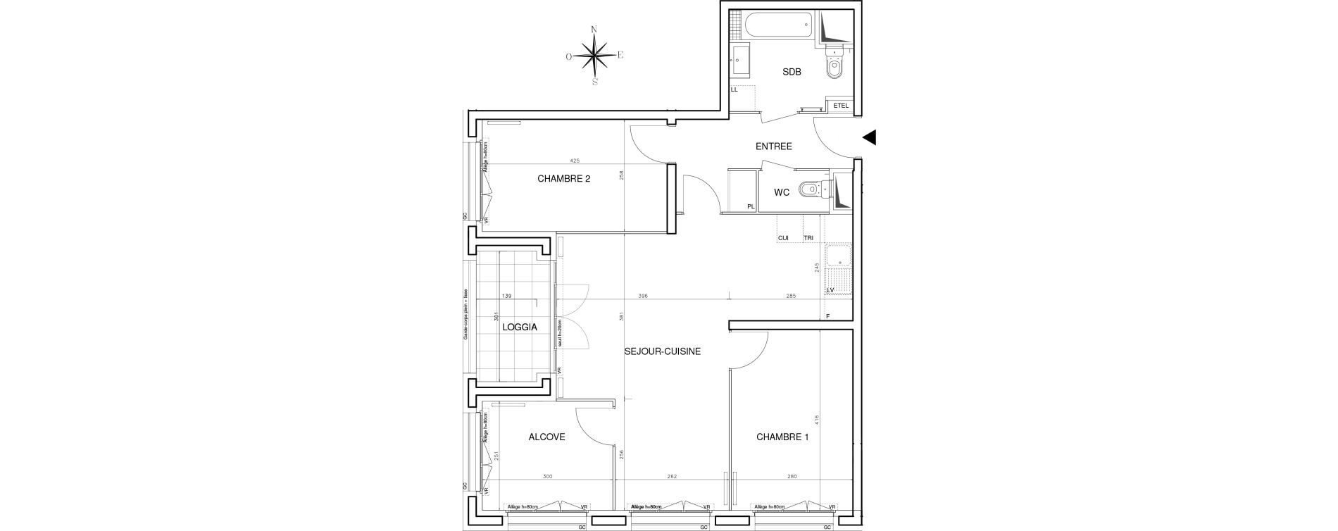Appartement T3 de 73,60 m2 &agrave; Bobigny Centre