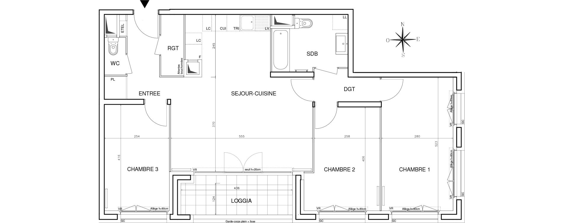 Appartement T4 de 82,18 m2 &agrave; Bobigny Centre