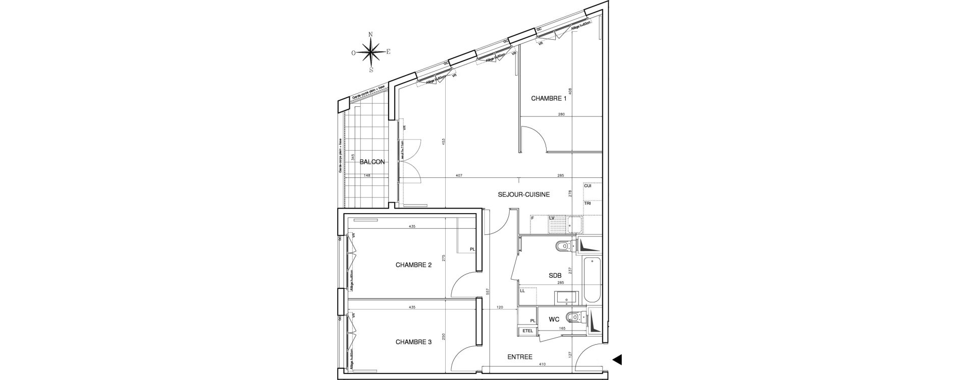 Appartement T4 de 80,57 m2 &agrave; Bobigny Centre