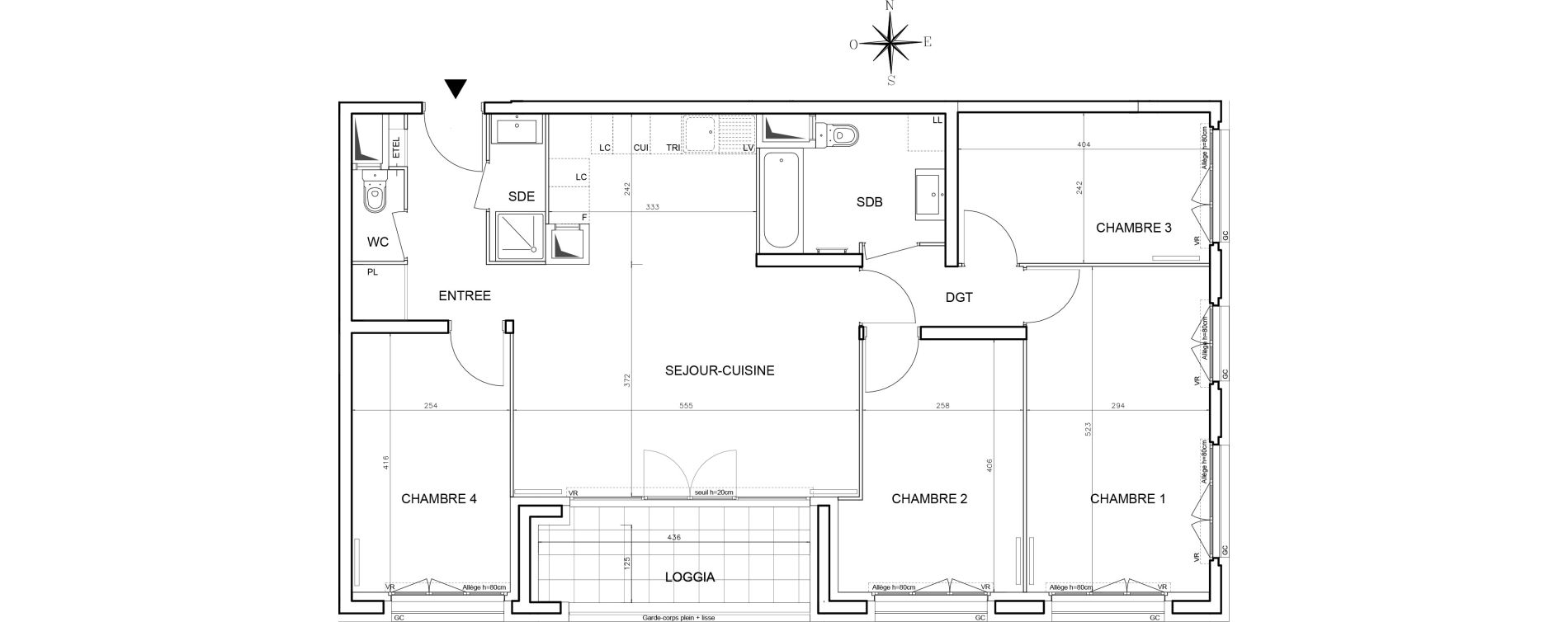 Appartement T5 de 91,66 m2 &agrave; Bobigny Centre