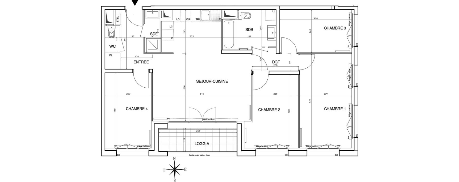 Appartement T5 de 92,98 m2 &agrave; Bobigny Centre