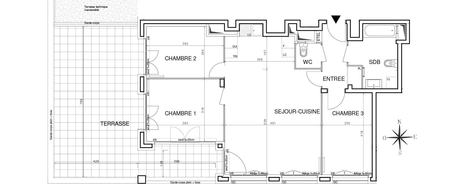 Appartement T4 de 79,56 m2 &agrave; Bobigny Centre