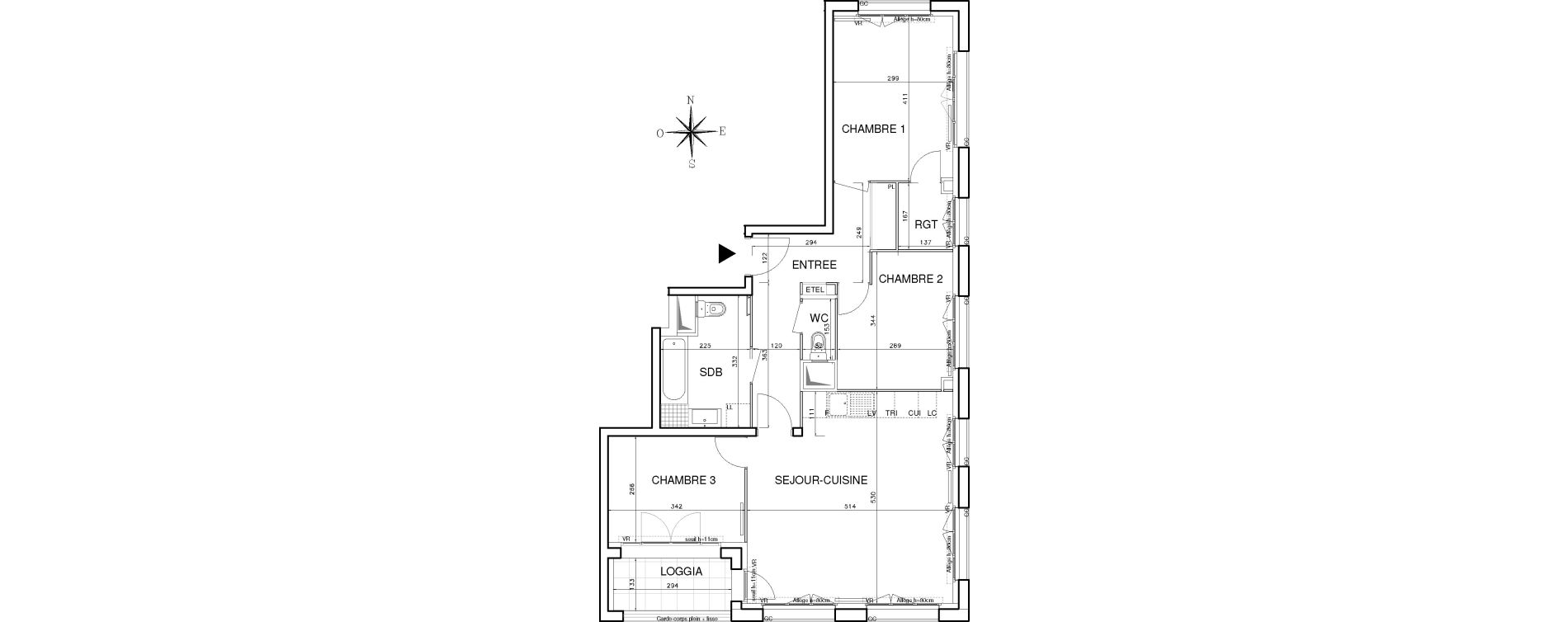 Appartement T4 de 76,61 m2 &agrave; Bobigny Centre