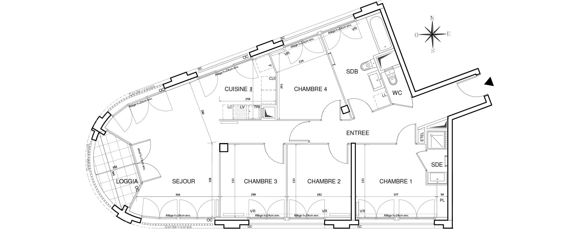 Appartement T5 de 94,14 m2 &agrave; Bobigny Centre