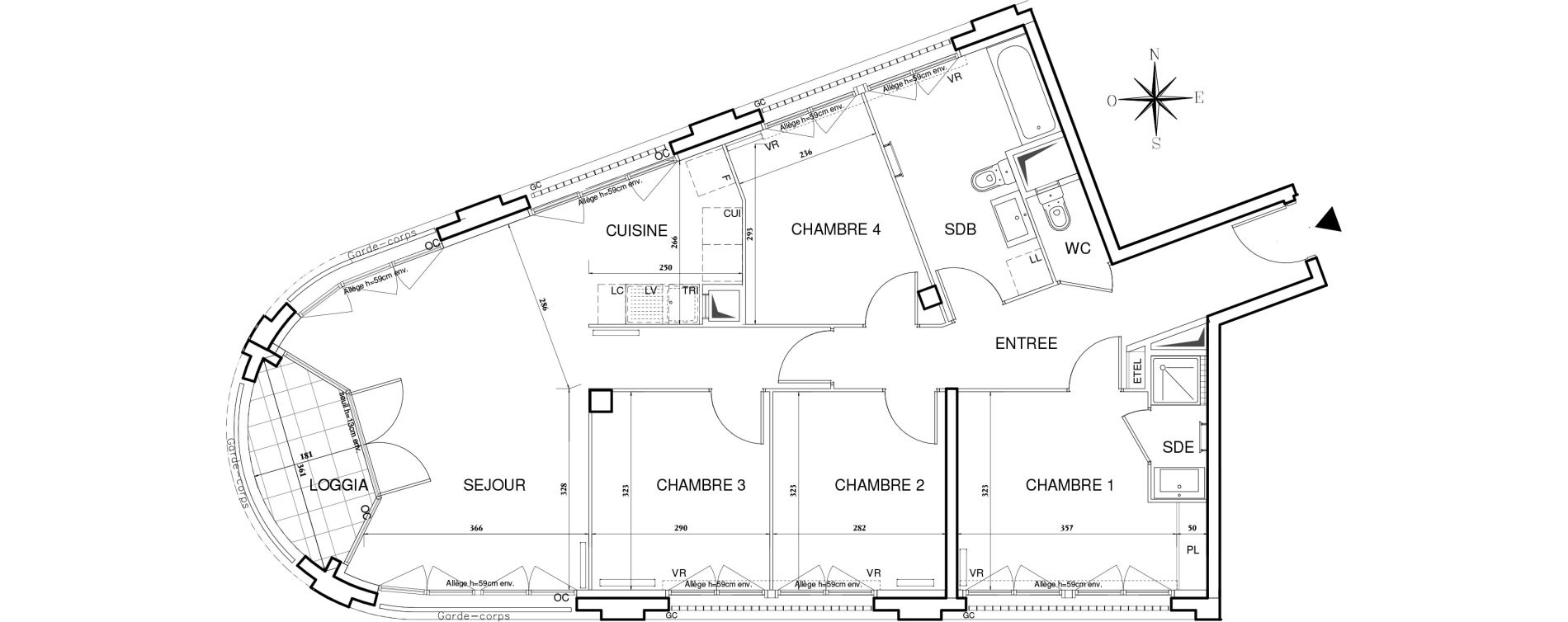 Appartement T5 de 94,14 m2 &agrave; Bobigny Centre
