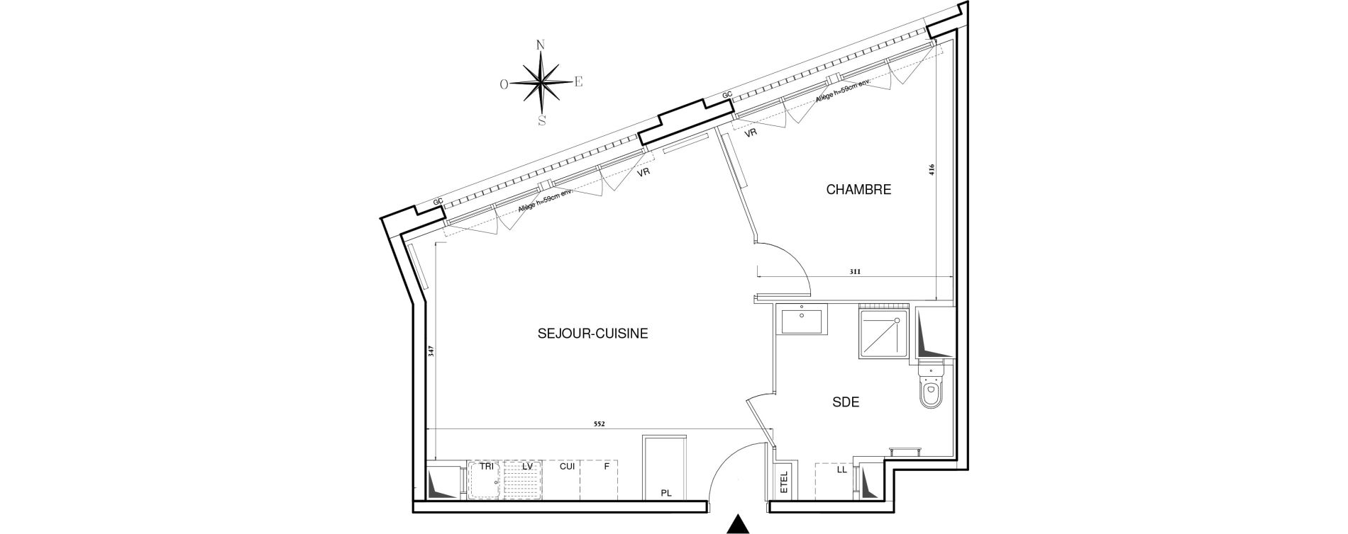 Appartement T2 de 45,83 m2 &agrave; Bobigny Centre