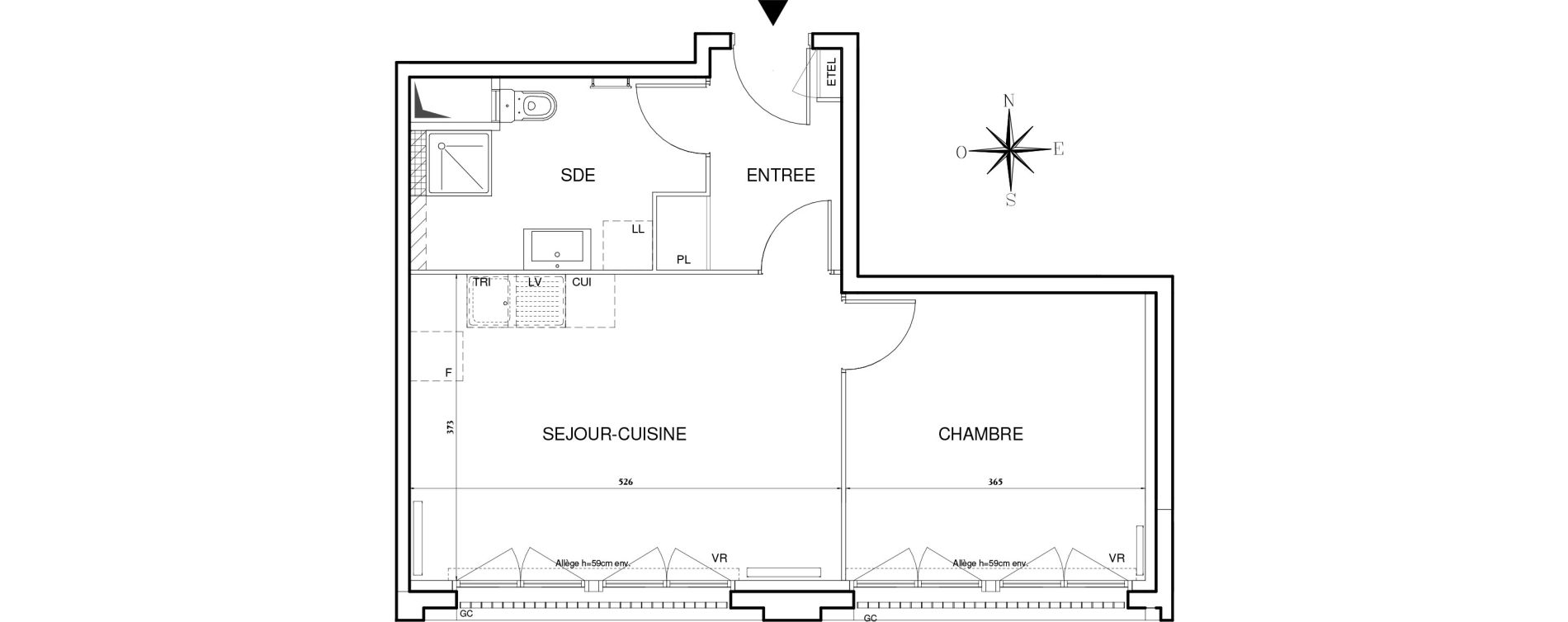 Appartement T2 de 44,34 m2 &agrave; Bobigny Centre