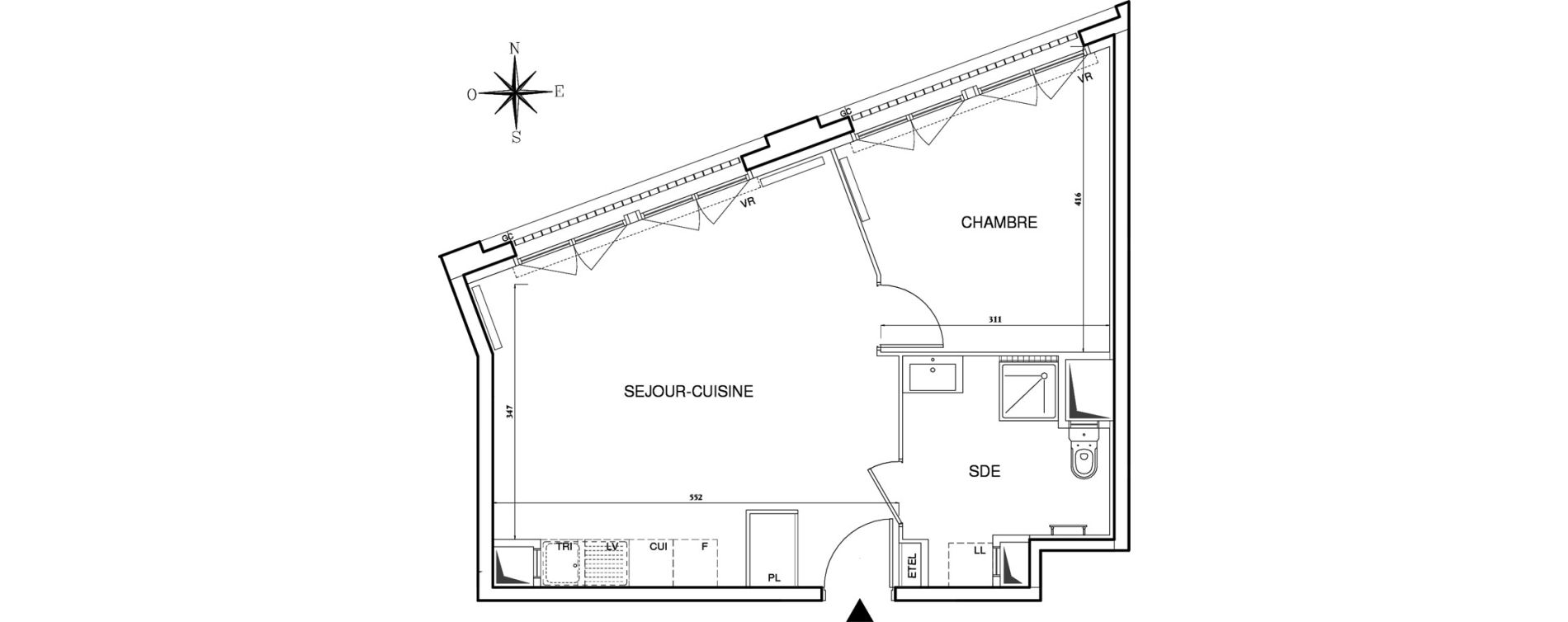 Appartement T2 de 45,83 m2 &agrave; Bobigny Centre