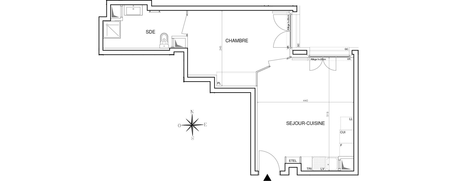 Appartement T2 de 41,30 m2 &agrave; Bobigny Centre