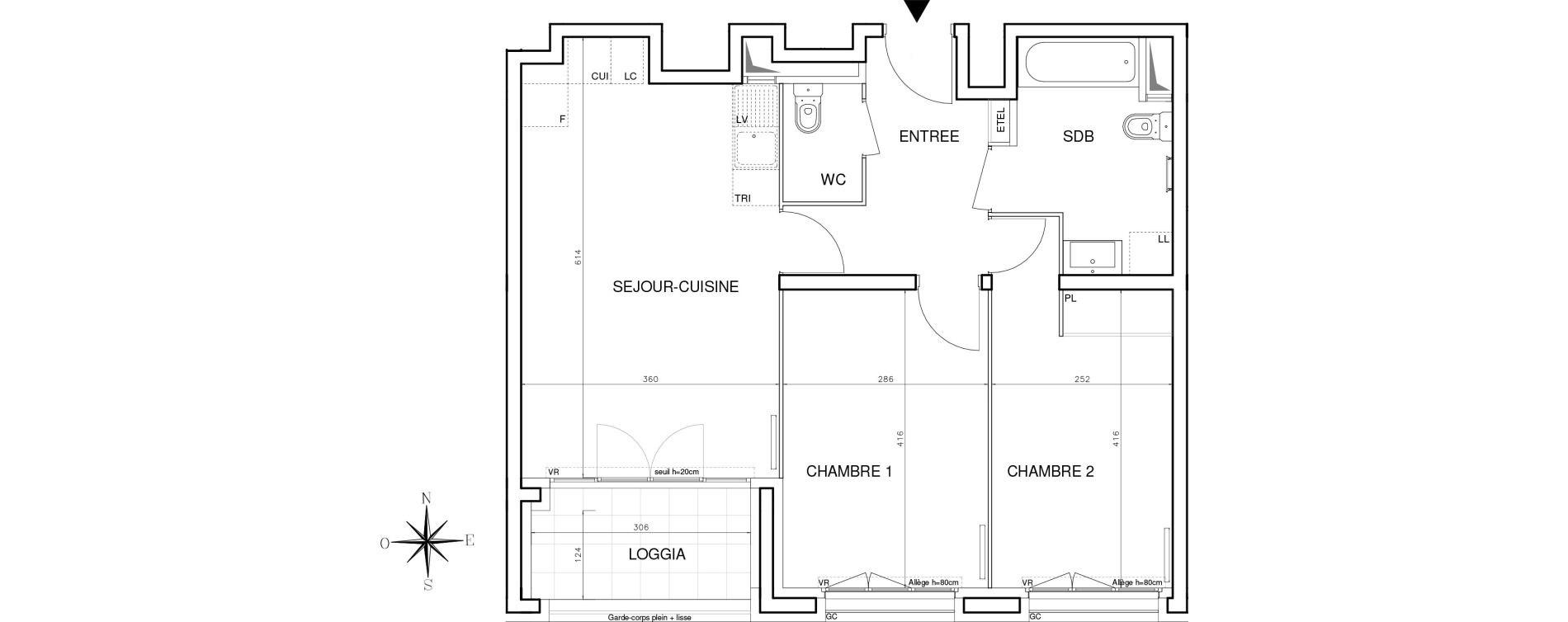 Appartement T3 de 58,82 m2 &agrave; Bobigny Centre