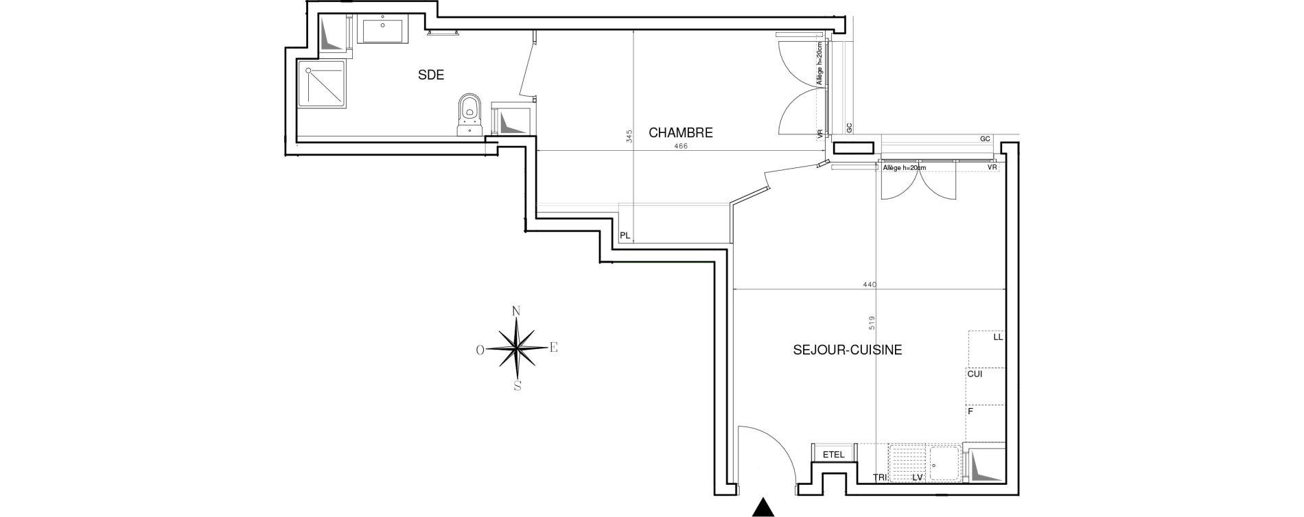Appartement T2 de 41,31 m2 &agrave; Bobigny Centre