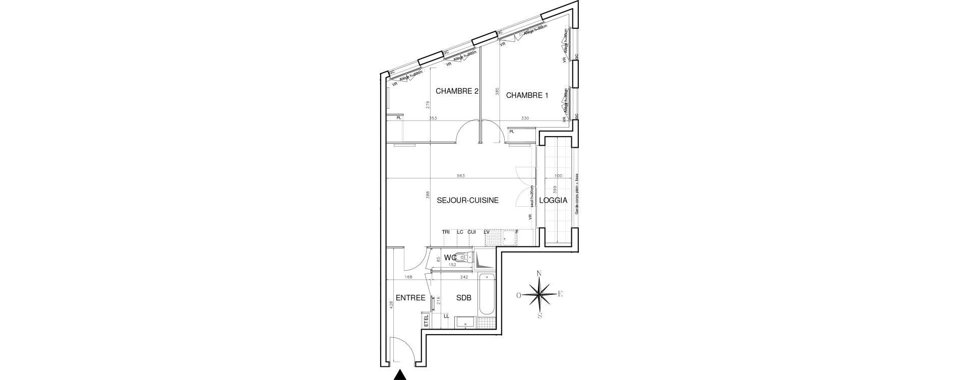 Appartement T3 de 58,26 m2 &agrave; Bobigny Centre