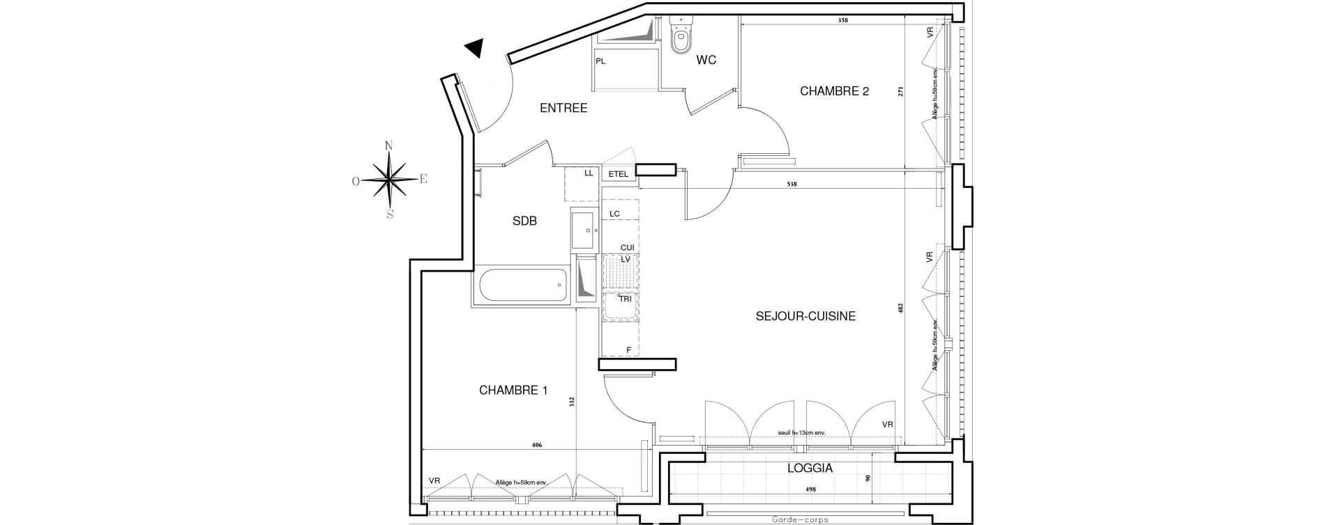 Appartement T3 de 65,01 m2 &agrave; Bobigny Centre