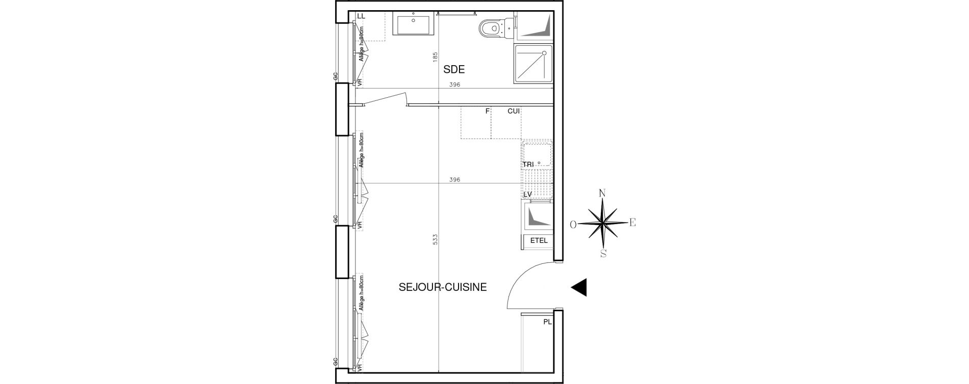 Appartement T1 de 27,20 m2 &agrave; Bobigny Centre