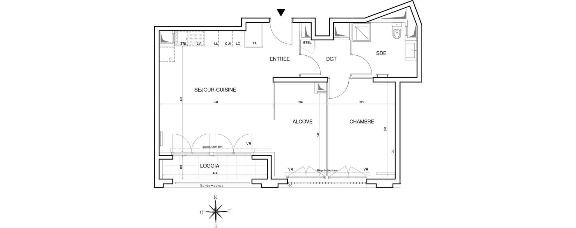 Appartement T2 de 56,44 m2 &agrave; Bobigny Centre