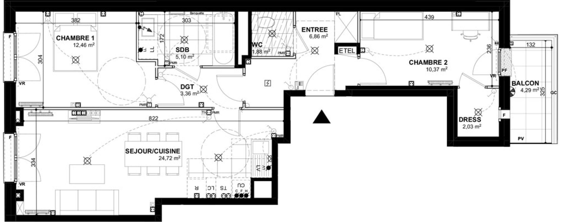 Appartement T3 de 66,78 m2 &agrave; Bobigny Edouard vaillant