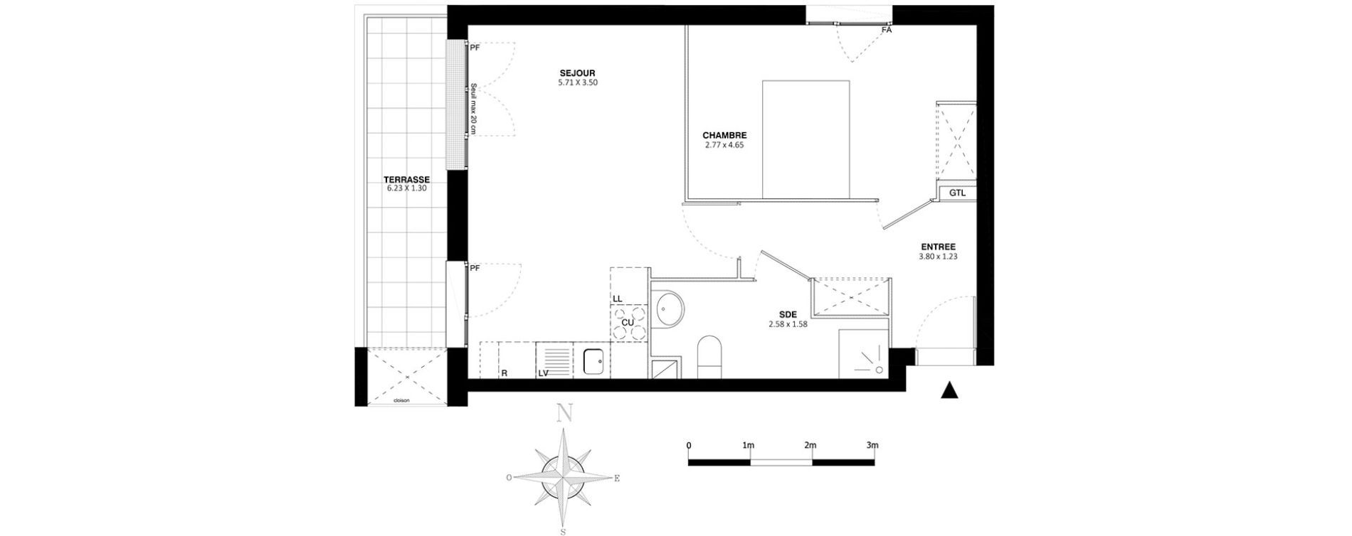 Appartement T2 de 44,90 m2 &agrave; Bobigny Centre