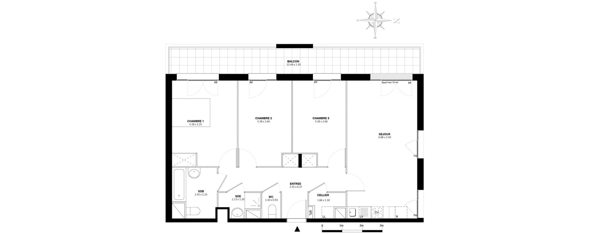Appartement T4 de 80,20 m2 &agrave; Bobigny Centre