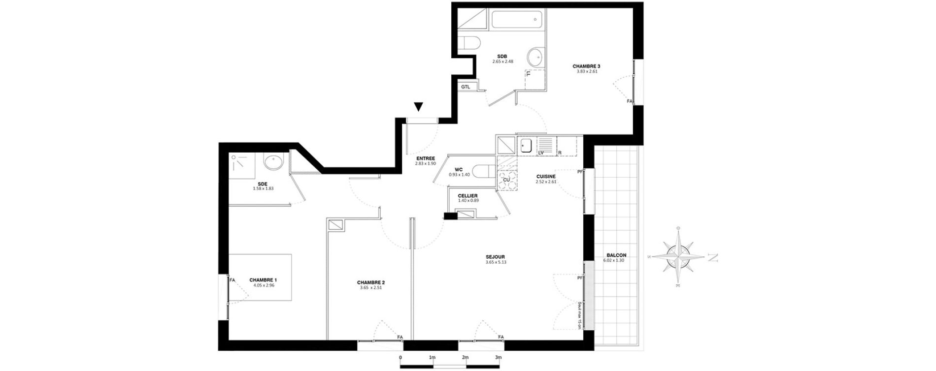 Appartement T4 de 78,80 m2 &agrave; Bobigny Centre