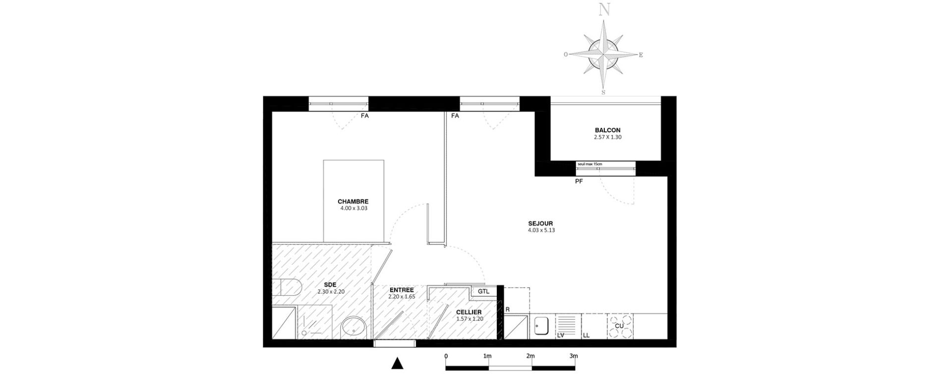 Appartement T2 de 41,70 m2 &agrave; Bobigny Centre